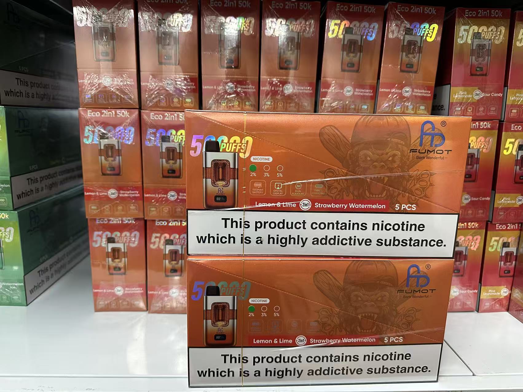 [Copy]Fumot RandM ECO 2in1 50000 Puffs Smart Digital Display Original Factory Power Display Randm 50K Vape Fast Shipping