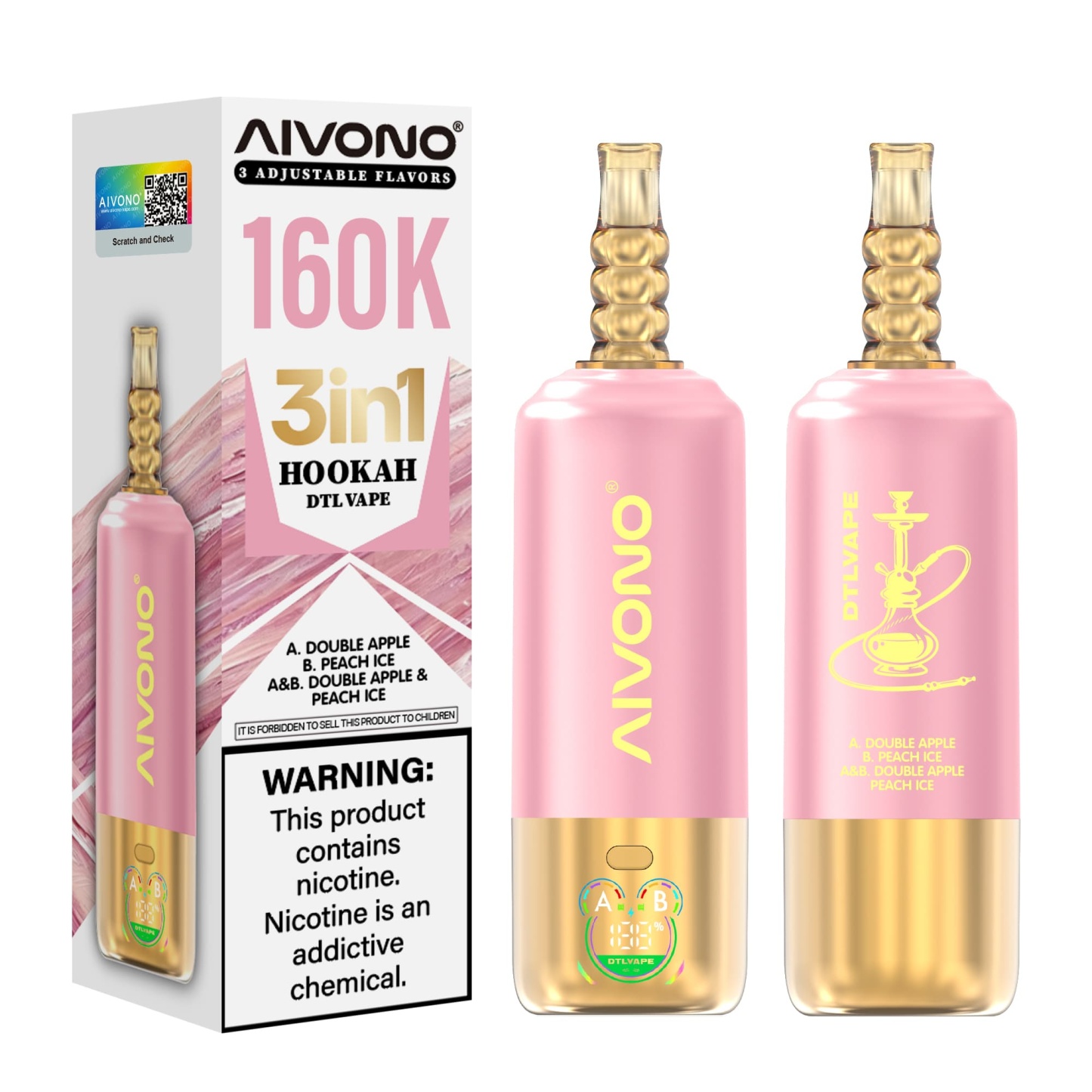 AIVONO AVN DTLVAPE 3IN1 160k Disposable Vape