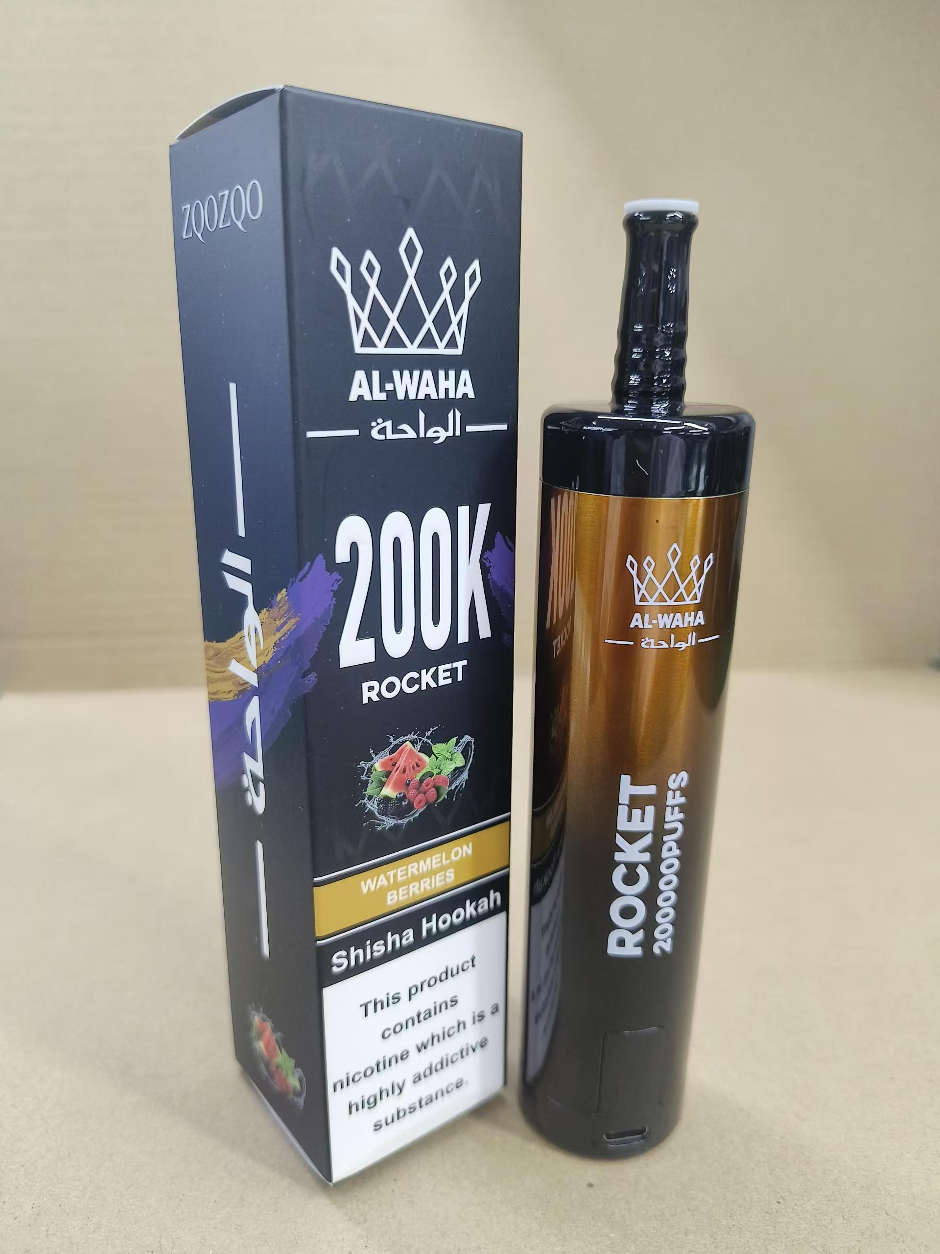Al Waha Rocket Hookah 200K Shisha 20000 Vape Puffs Vape