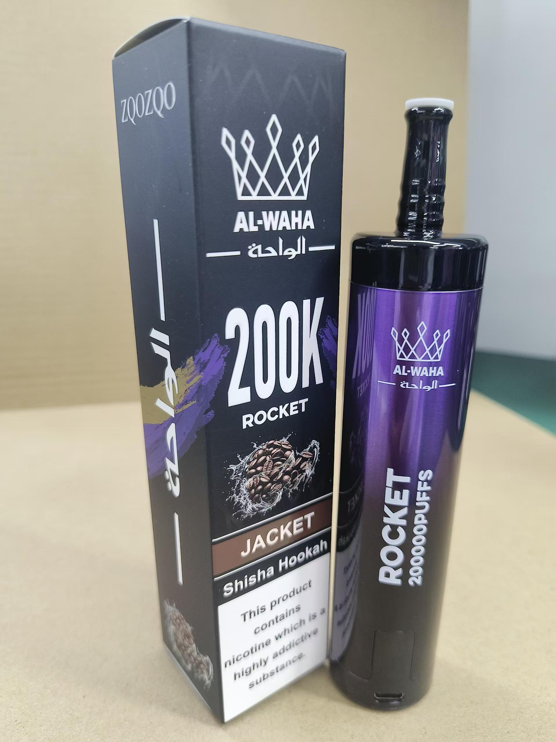 Al Waha Rocket Hookah 200K Shisha 20000 Vape Puffs Vape