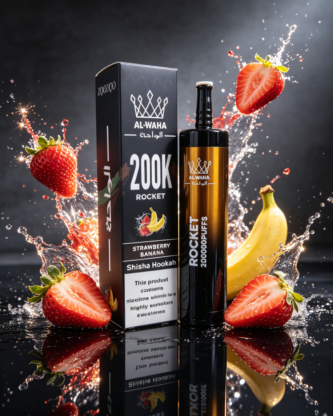 Al Waha Rocket Hookah 200K Shisha 20000 Vape Puffs Vape