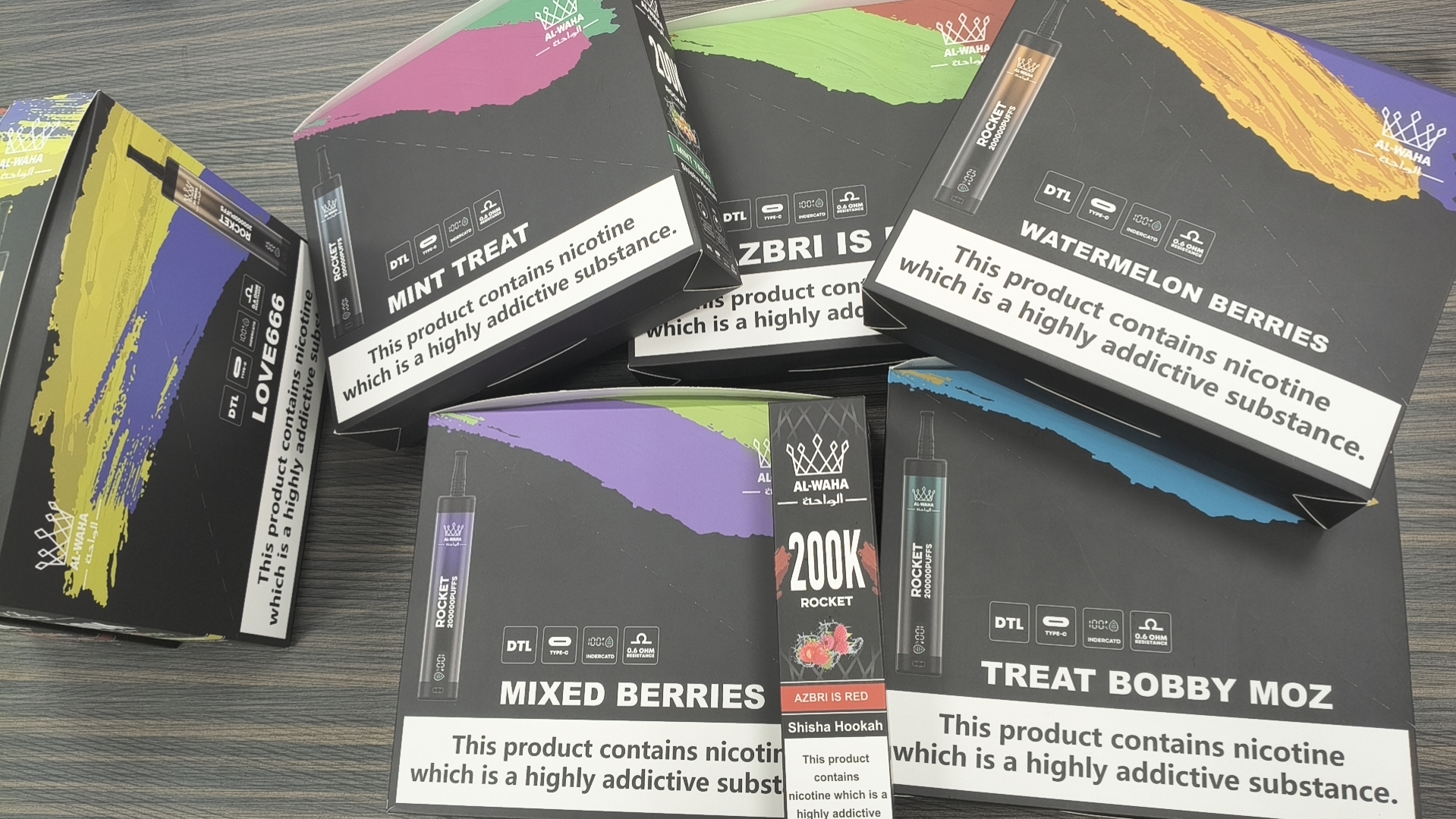 Al Waha Rocket Hookah 200K Shisha 20000 Vape Puffs Vape