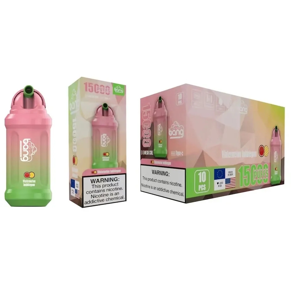 Authentic Bang15000 Puffs Disposable Vapes Pen 15k E Cigarette 0% 2% 3% 5% Level Vaporizer 650mAh Rechargeable Mesh Coil 23ml Pre-filled Pod 20 flavor-Ecloudvaping