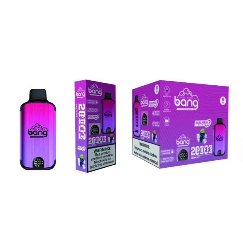 Original Bang 20000 puffs disposable E cigarettes 26ml pre-filled vapor pods 850mAh rechargeable battery 20k puffs vape juice devices Dual Mesh Vaporizers-Ecloudvaping