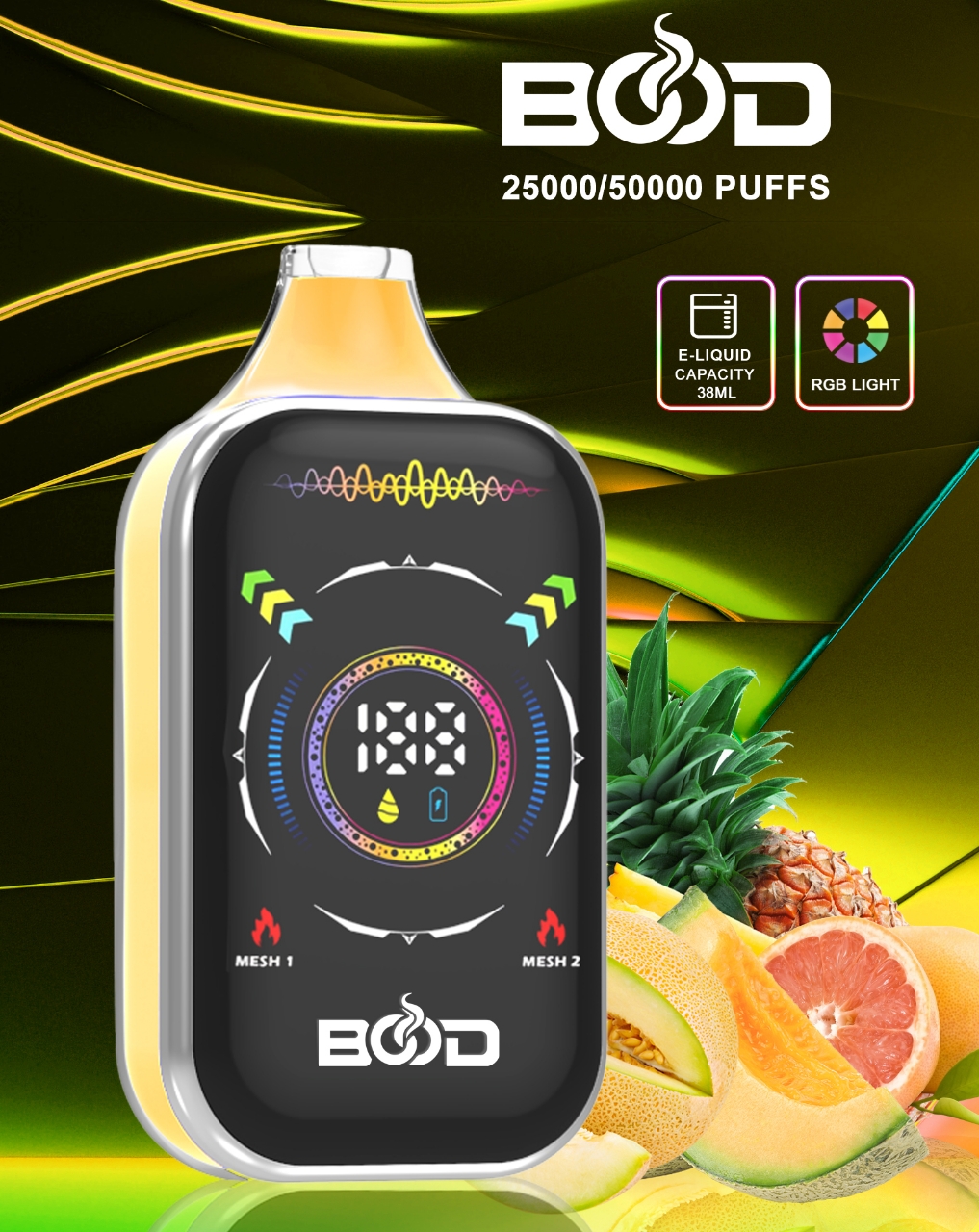 Bood Pulse PRO50000 Puffs 25K/50K Disposable Electronic Cigarette LED Display 10flavor Factory Sel