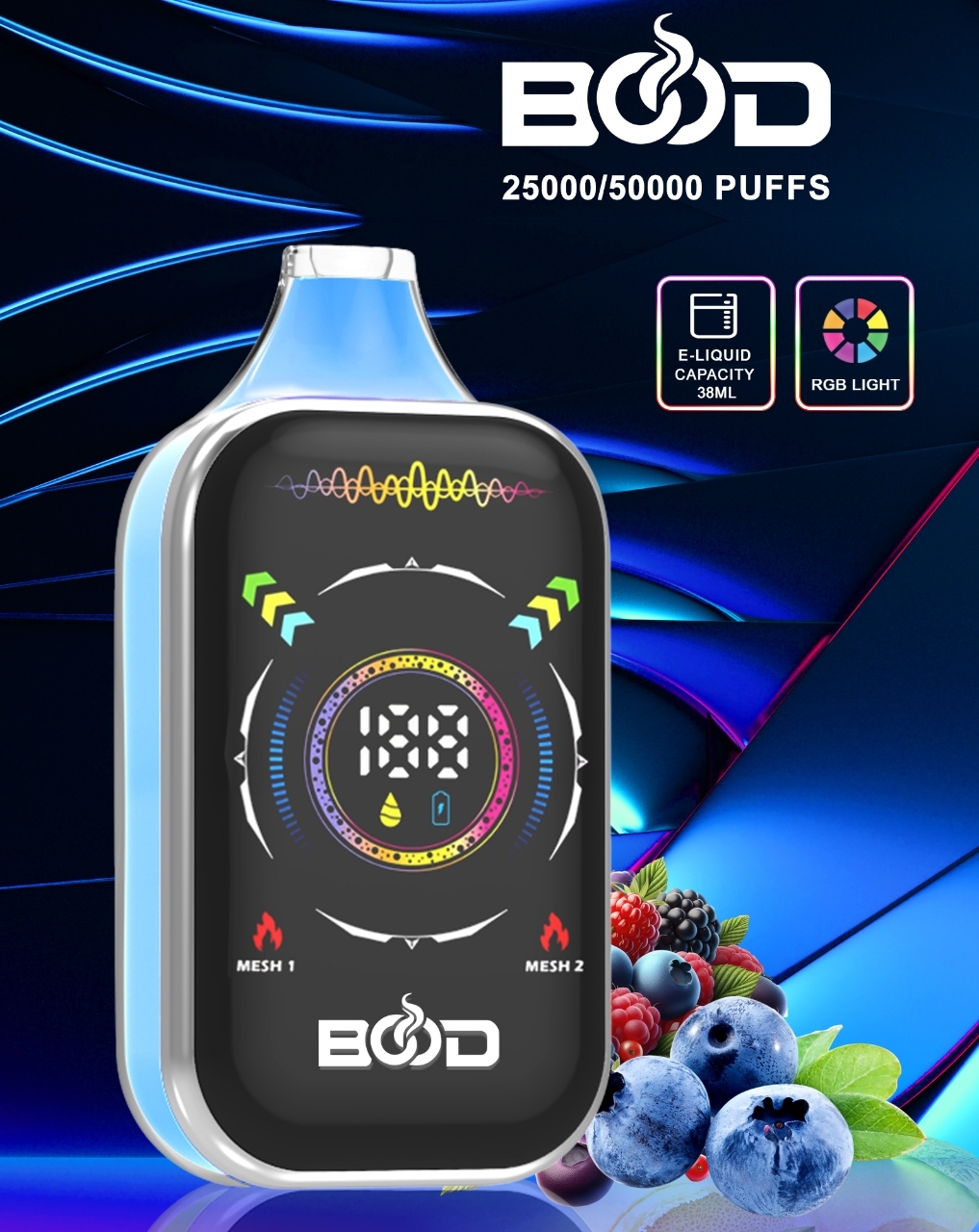 Bood Pulse PRO50000 Puffs 25K/50K Disposable Electronic Cigarette LED Display 10flavor Factory Sel