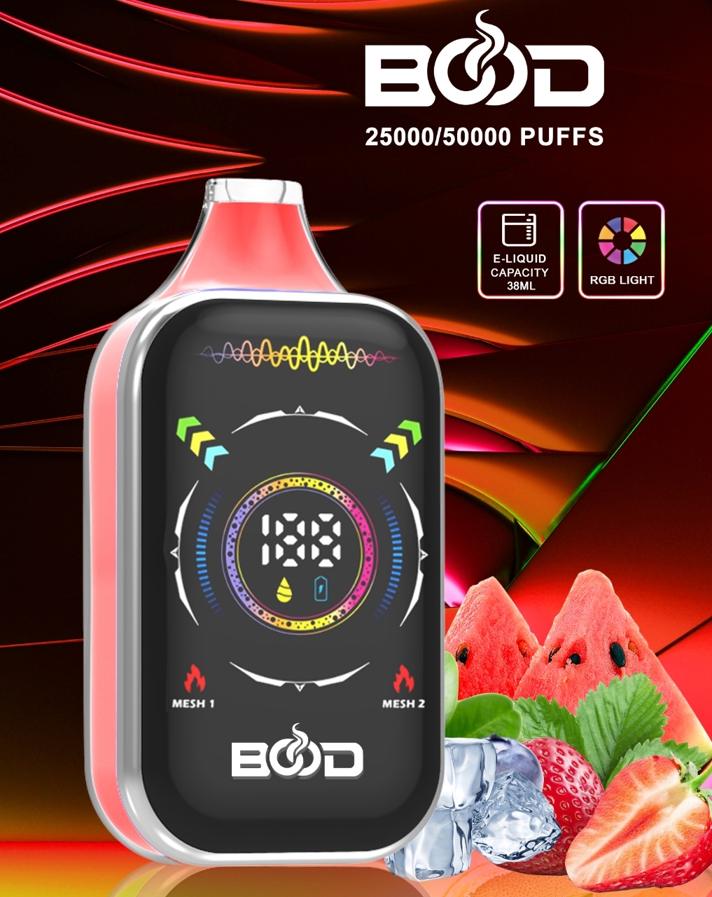 Bood Pulse PRO50000 Puffs 25K/50K Disposable Electronic Cigarette LED Display 10flavor Factory Sel