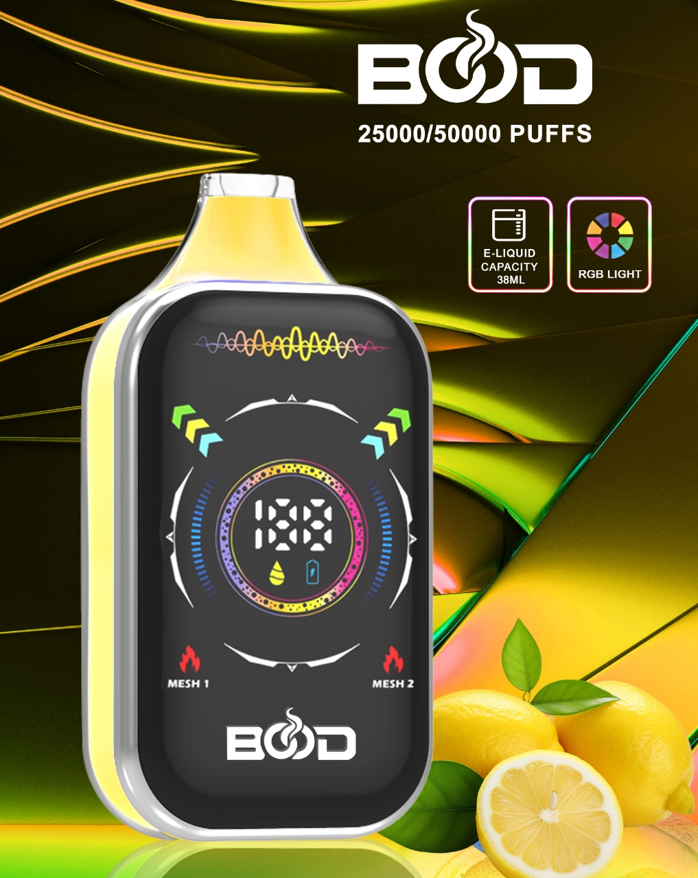 Bood Pulse PRO50000 Puffs 25K/50K Disposable Electronic Cigarette LED Display 10flavor Factory Sel