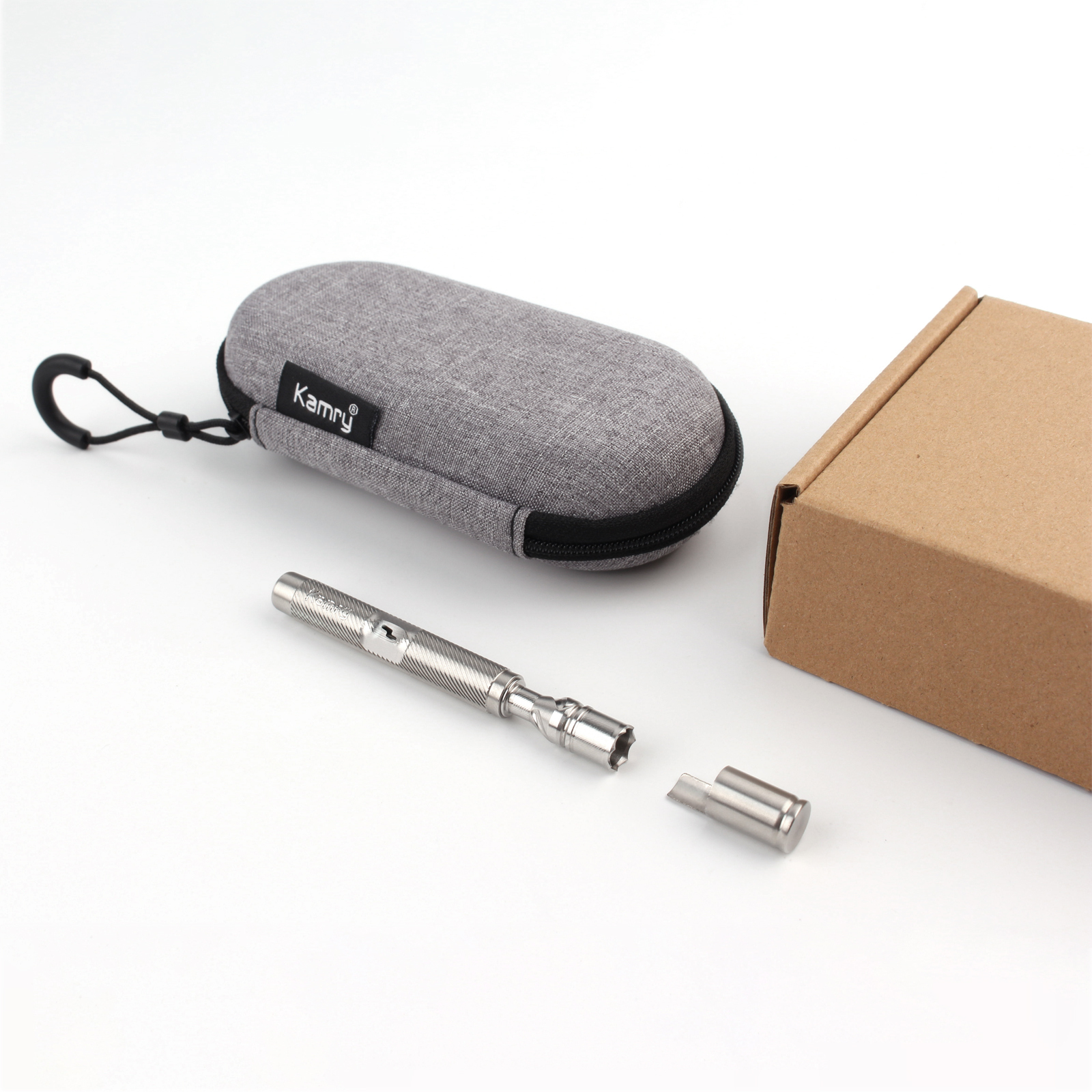 Ecig Empty Atomizer Refillable Rechargeable Anti-Hot Long Drip Tip Vaporizer Starter Kit medical grade stainless steel Pen 