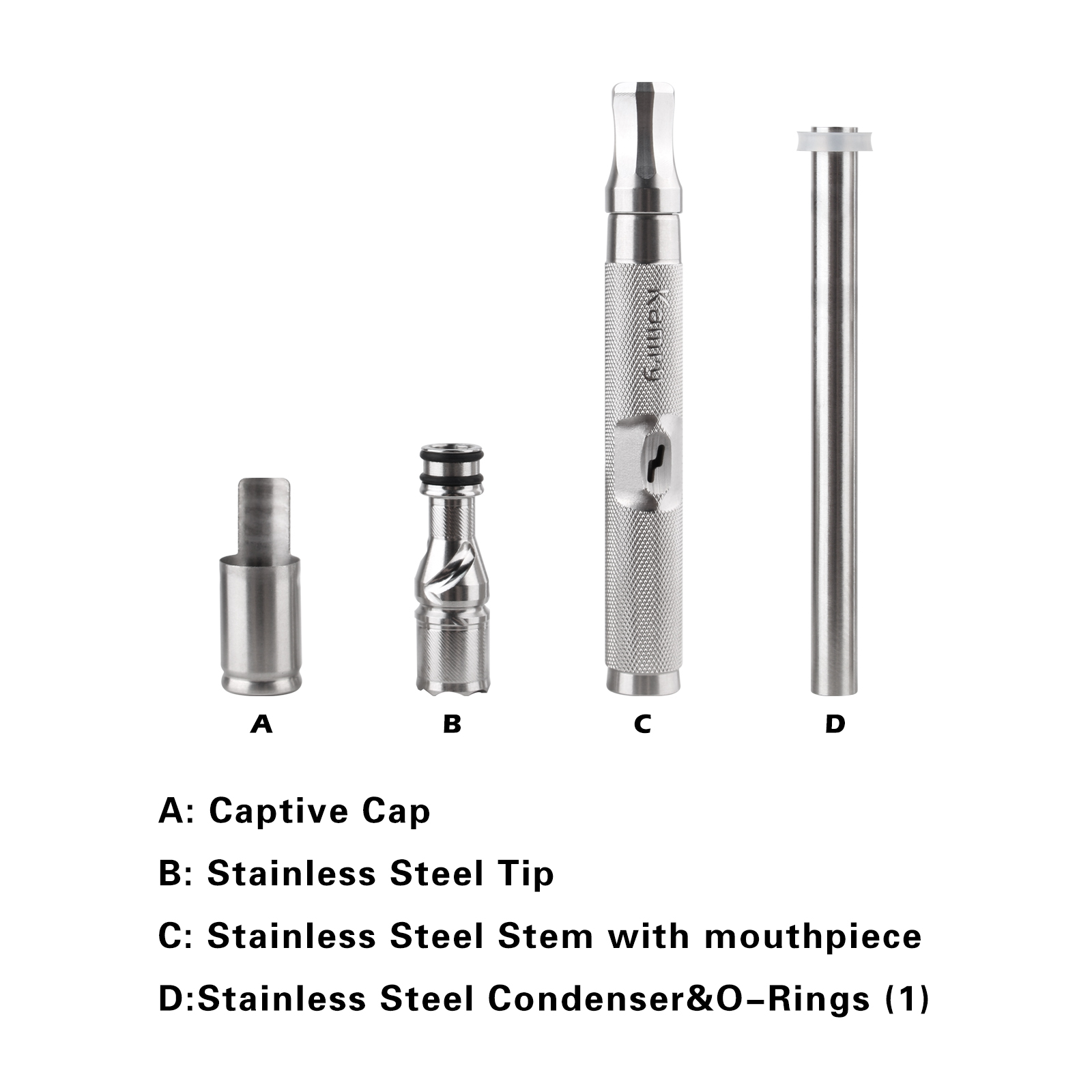 Ecig Empty Atomizer Refillable Rechargeable Anti-Hot Long Drip Tip Vaporizer Starter Kit medical grade stainless steel Pen 