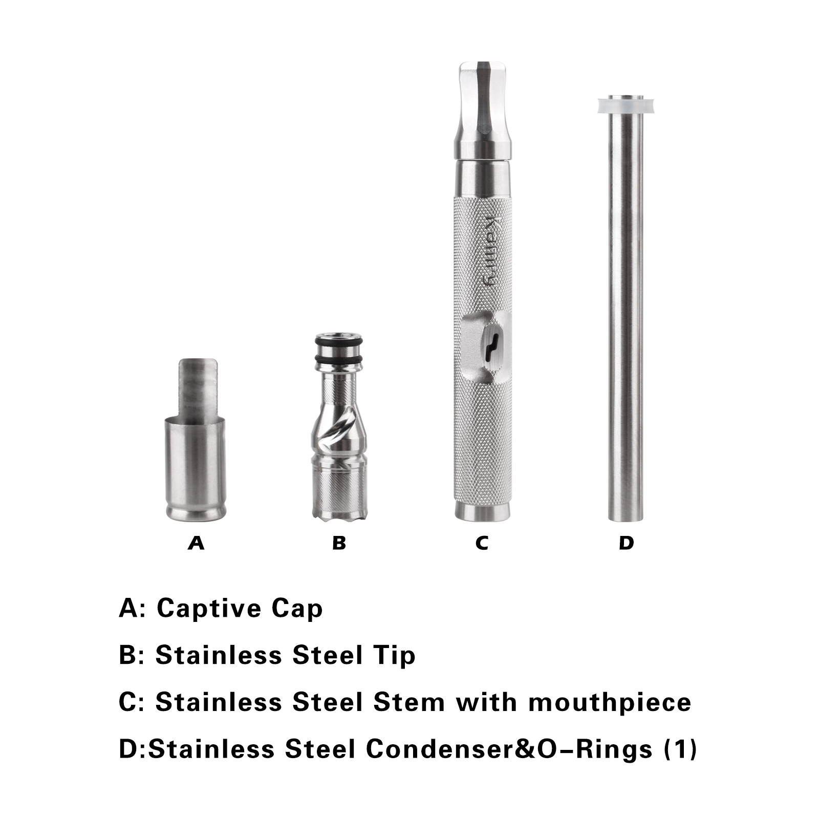 Ecig Empty Atomizer Refillable Rechargeable Anti-Hot Long Drip Tip Vaporizer Starter Kit medical grade stainless steel Pen 