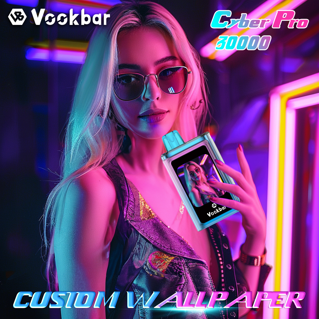  Vookbar Cyber PRO 30000 Puffs Vape 30KDual Mesh Coil Bluetooth Touch Display Screen E-Cig Fruit Flavor 0%/2%3%/5% Vape Pen