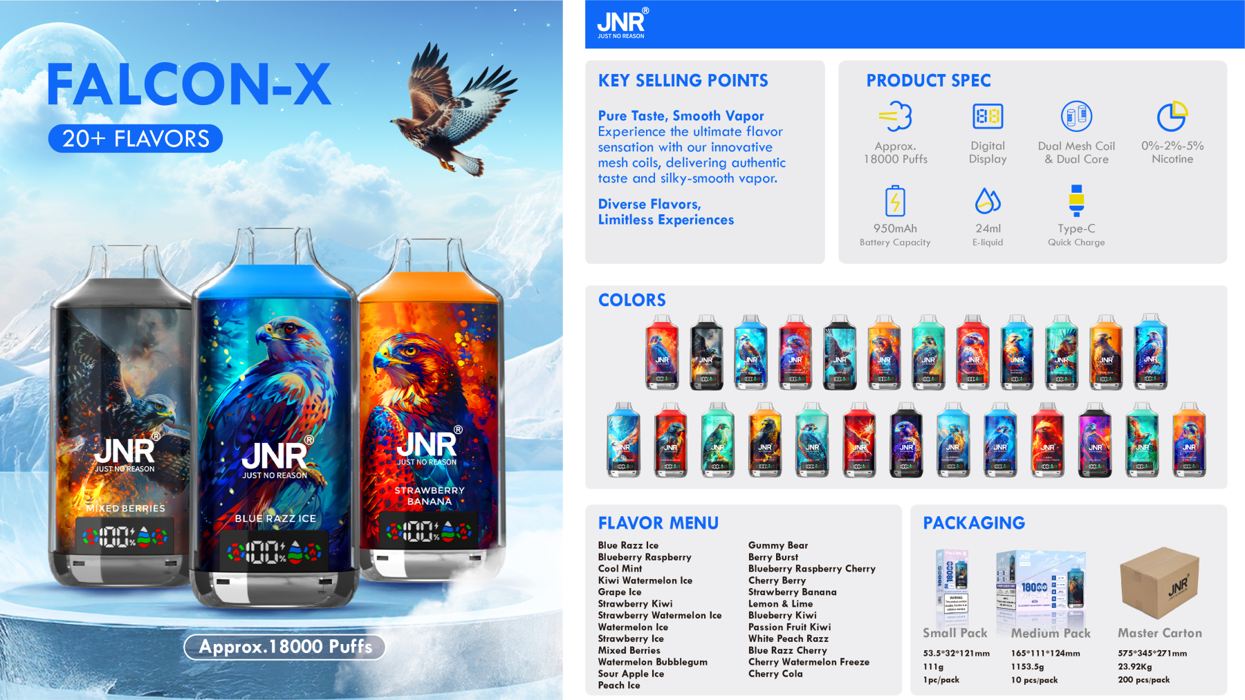 Falcon X 18000puff Disposable Vape Zpod Desechable Nex Pod 20K Space Mary Monster Disposal Vapes