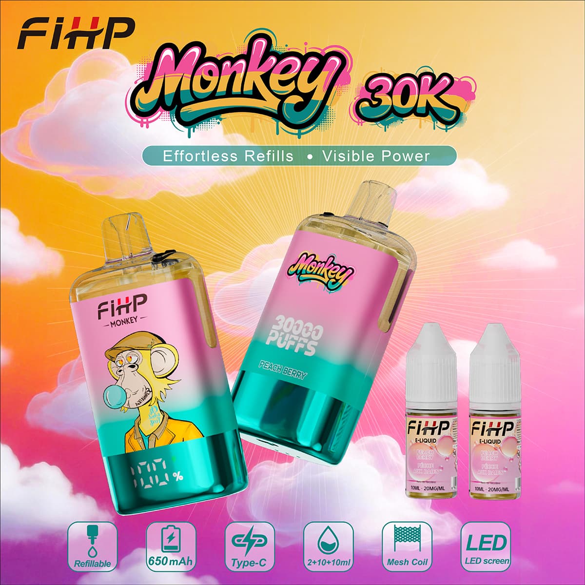 FIHP 30K PUFFS Refillable & TPD