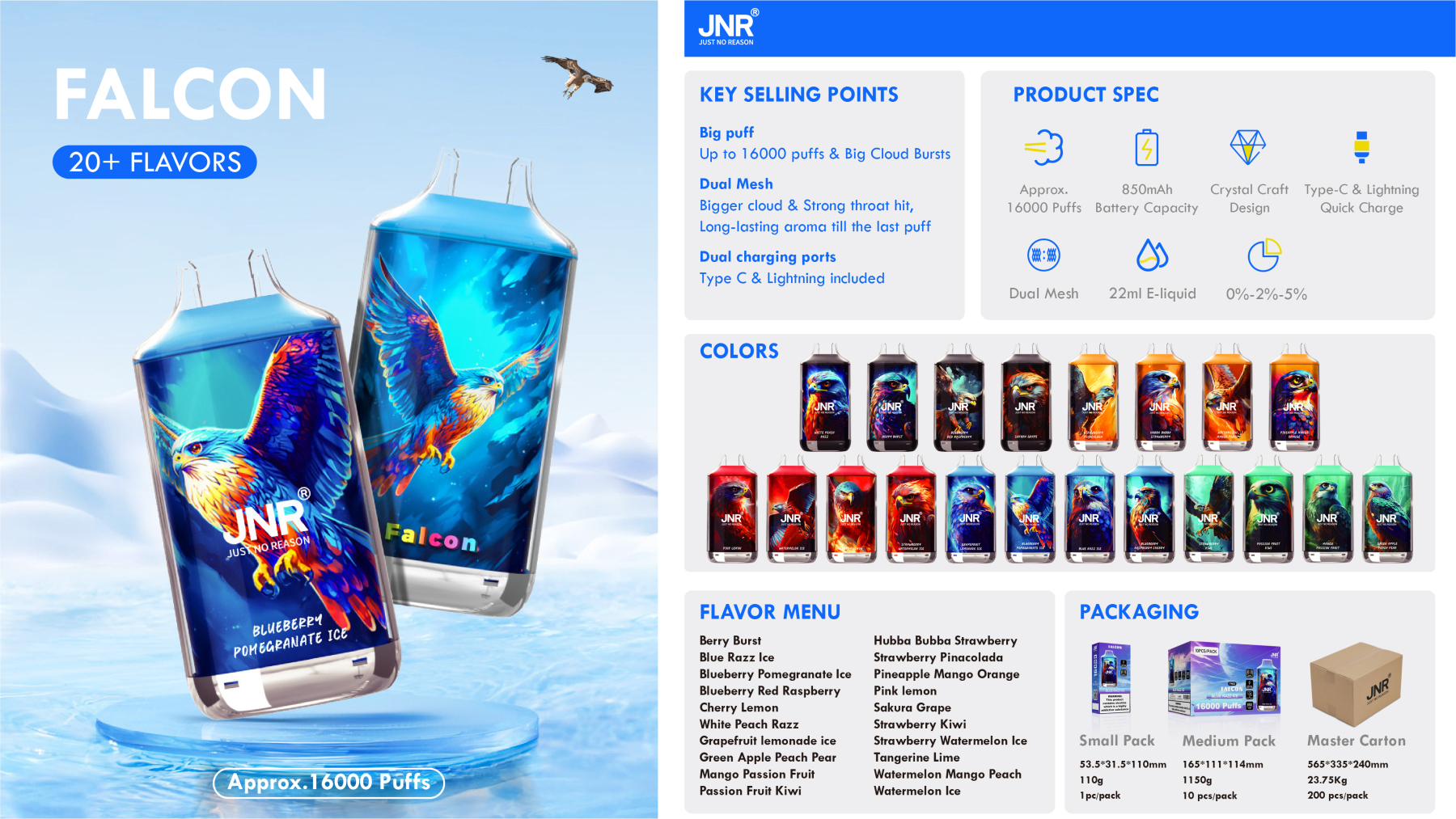 JNR Falcon 16000 Puffs Shisha 15K 16K Xpro Bang 13000 Atomizer Aroma Disposable Vape
