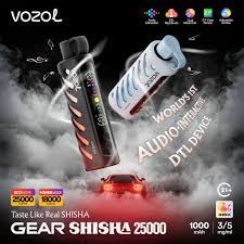GEAR SHISHA 25K - VOZOL 5% NIC Full Screen Rechargeable Disposable E Vape