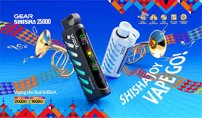 GEAR SHISHA 25K - VOZOL 5% NIC Full Screen Rechargeable Disposable E Vape