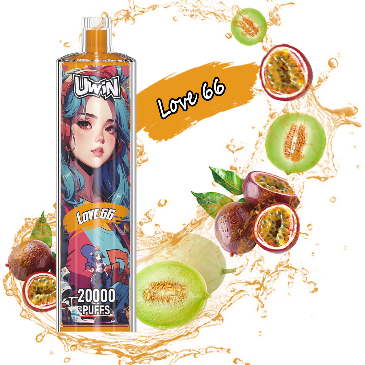 Uwin Shisha Hookah Crystal 20000 Puff Bood Twins Banana Ice Smart Screen Cherry Ice Cherry Lime Disposable E-Cigarettes Cigarrillo Electronico Vape 30K Bar Disp