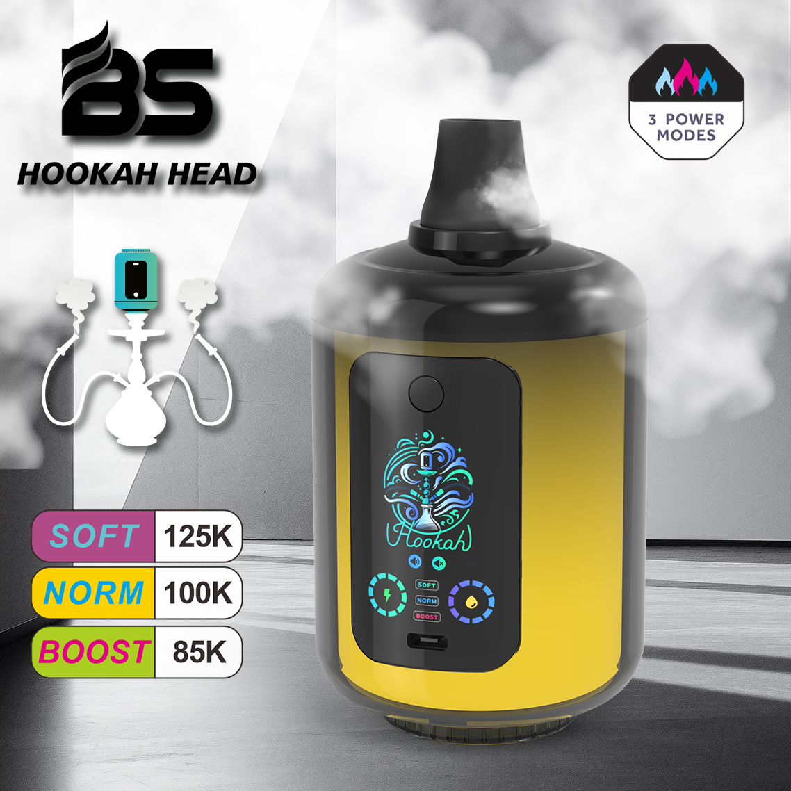 BS Breze Stiik 100000 Puffs Shisha Hookah 100000 Puffs Vape 100K Desktop Hookah Vapor Ecigarette Wape 12 Flavors 