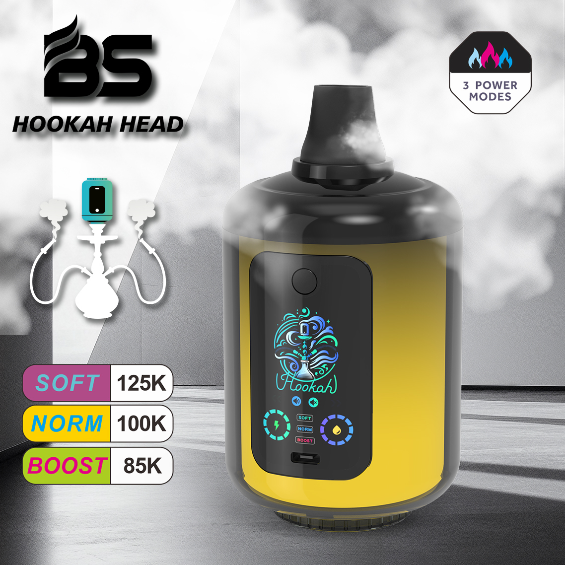 BS Breze Stiik 100000 Puffs Shisha Hookah 100000 Puffs Vape 100K Desktop Hookah Vapor Ecigarette Wape 12 Flavors 