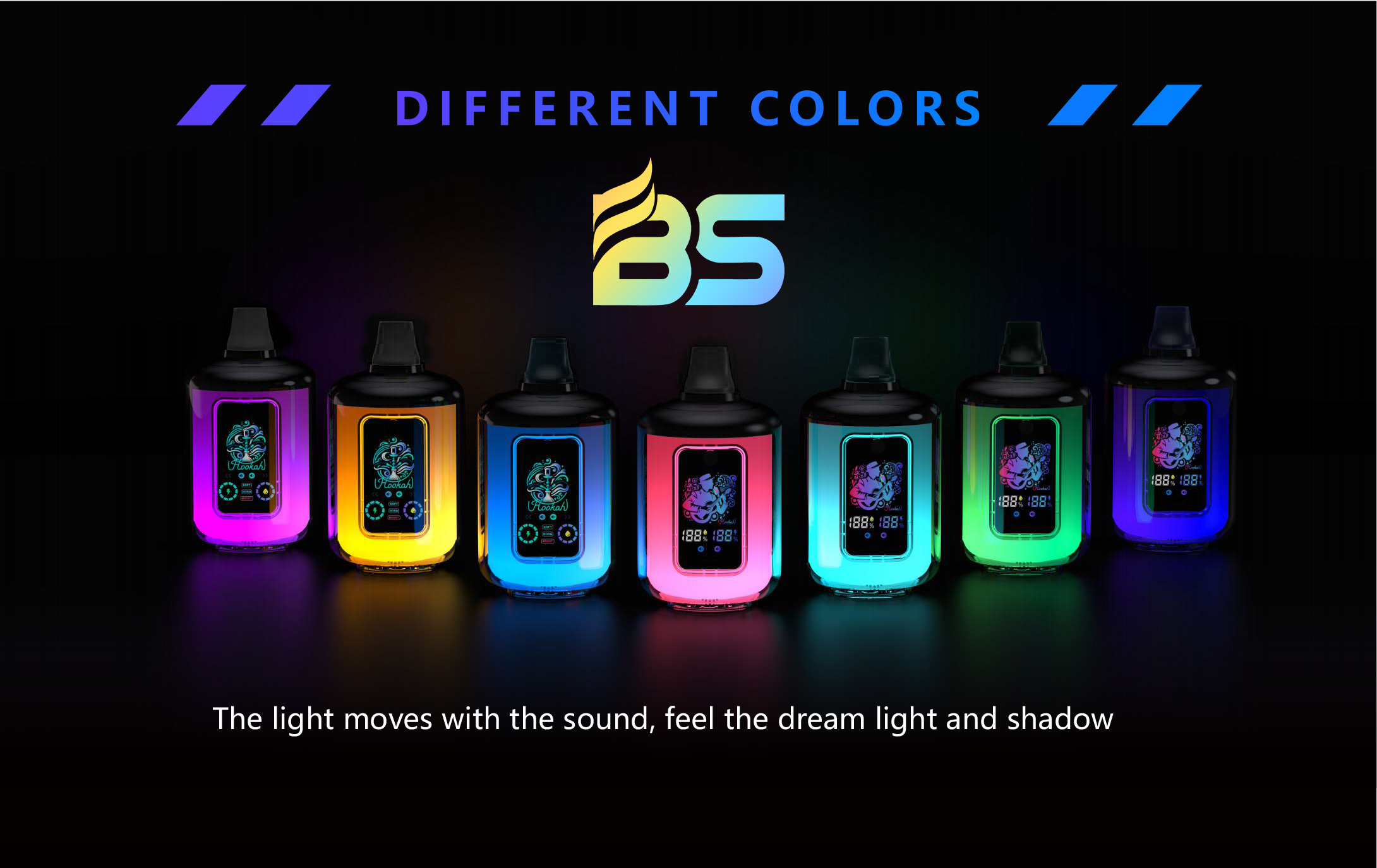 BS Breze Stiik 100000 Puffs Shisha Hookah 100000 Puffs Vape 100K Desktop Hookah Vapor Ecigarette Wape 12 Flavors 