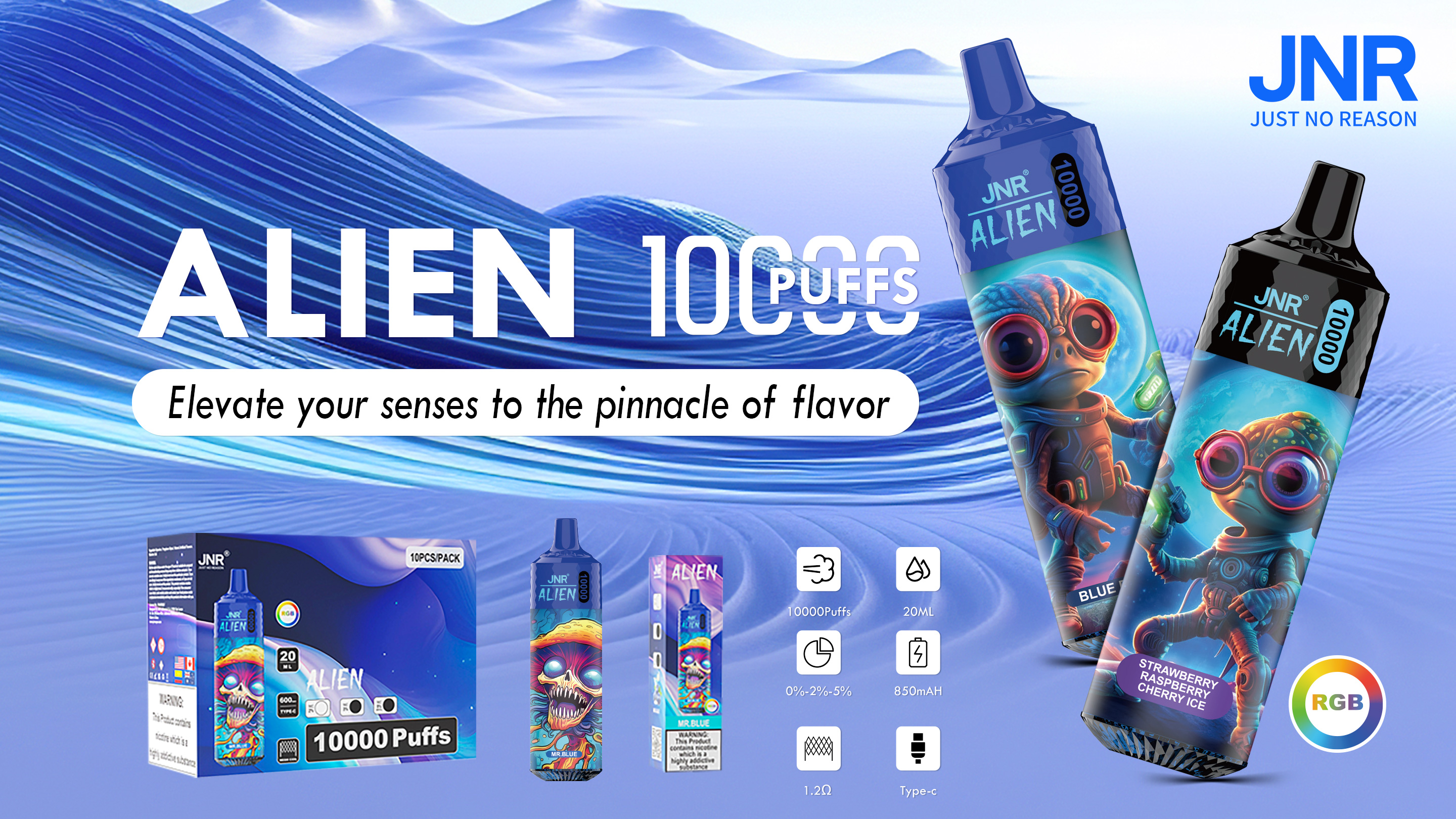  JNR Alien 10000 Puffs OEM Hot Sell Disposable Vape Puff Bar Randm 9000I Vape