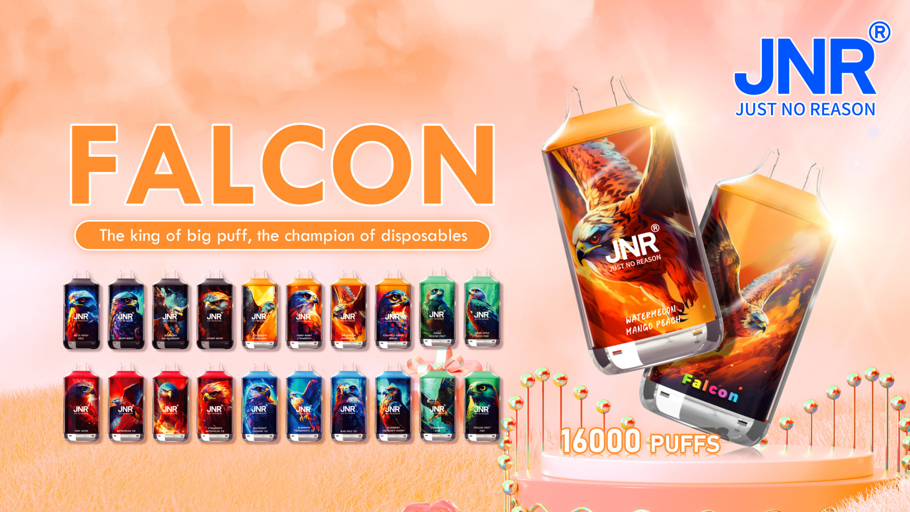 JNR Falcon 16000 Puffs Shisha 15K 16K Xpro Bang 13000 Atomizer Aroma Disposable Vape