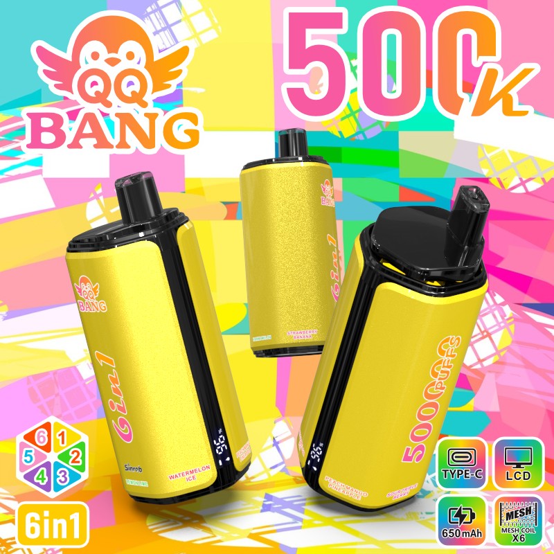 2026 Newest 6in1 EU Warehouse QQbang 500000 500k Puffs Disposable Vape Electronic Cigarette Wholesale bangking bang 500k Ecigs
