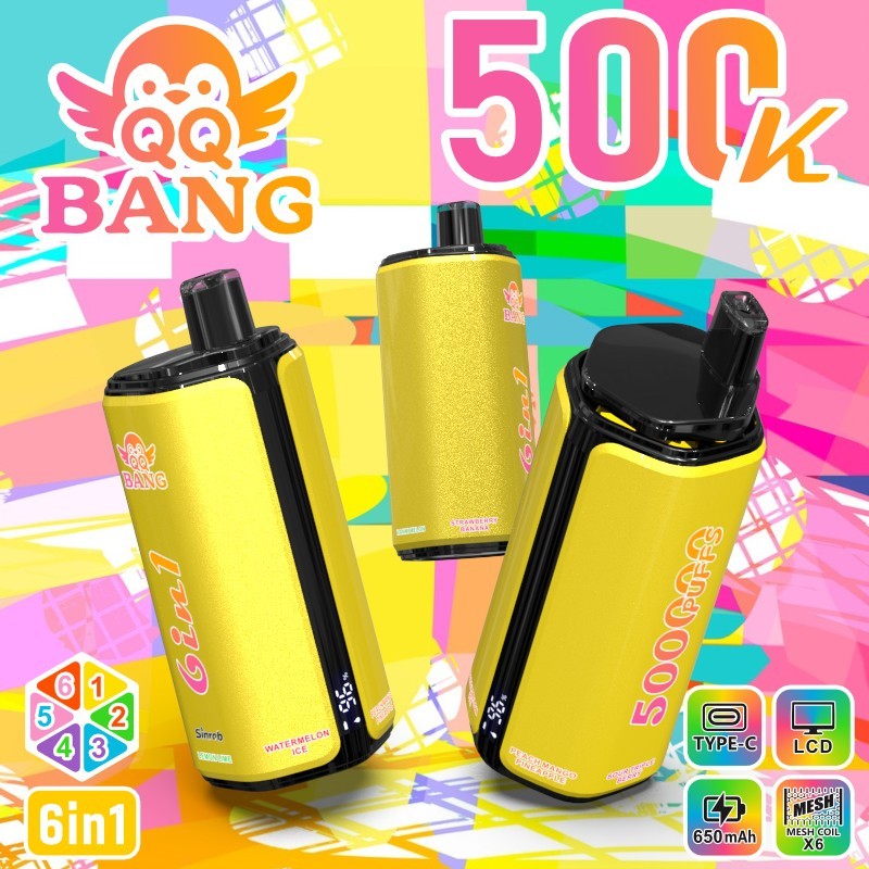 2026 Newest 6in1 EU Warehouse QQbang 500000 500k Puffs Disposable Vape Electronic Cigarette Wholesale bangking bang 500k Ecigs