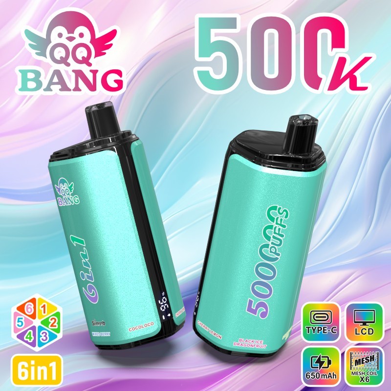 2026 Newest 6in1 EU Warehouse QQbang 500000 500k Puffs Disposable Vape Electronic Cigarette Wholesale bangking bang 500k Ecigs