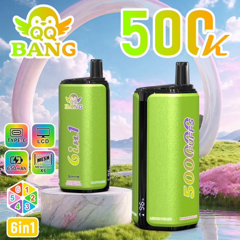 2026 Newest 6in1 EU Warehouse QQbang 500000 500k Puffs Disposable Vape Electronic Cigarette Wholesale bangking bang 500k Ecigs