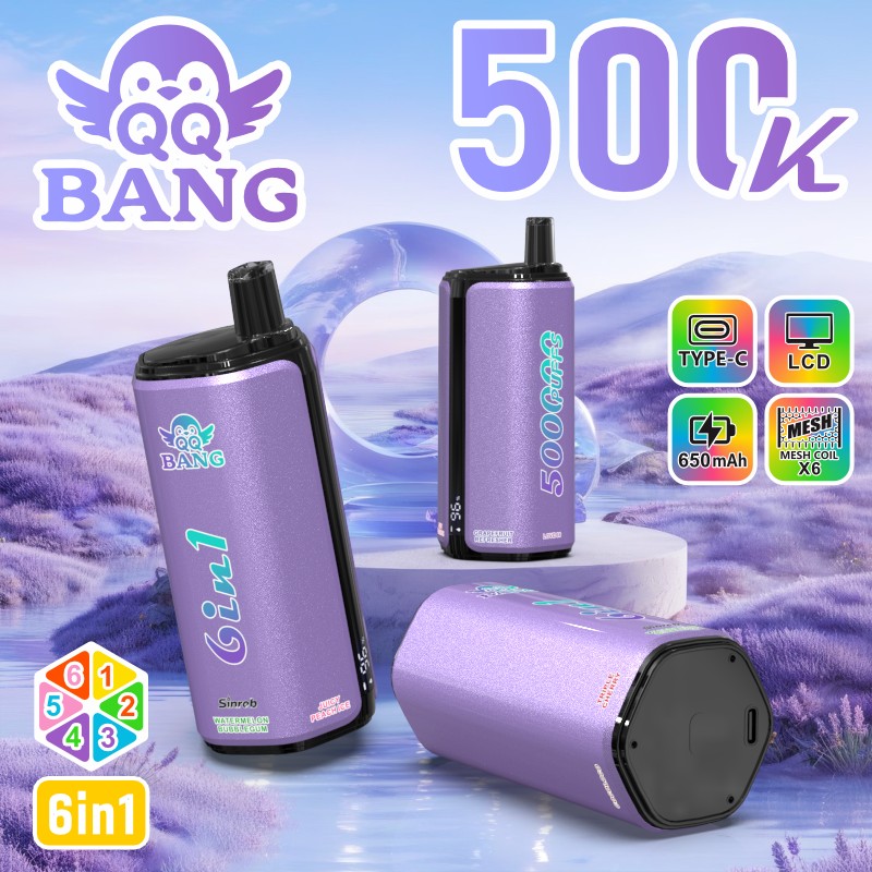 2026 Newest 6in1 EU Warehouse QQbang 500000 500k Puffs Disposable Vape Electronic Cigarette Wholesale bangking bang 500k Ecigs
