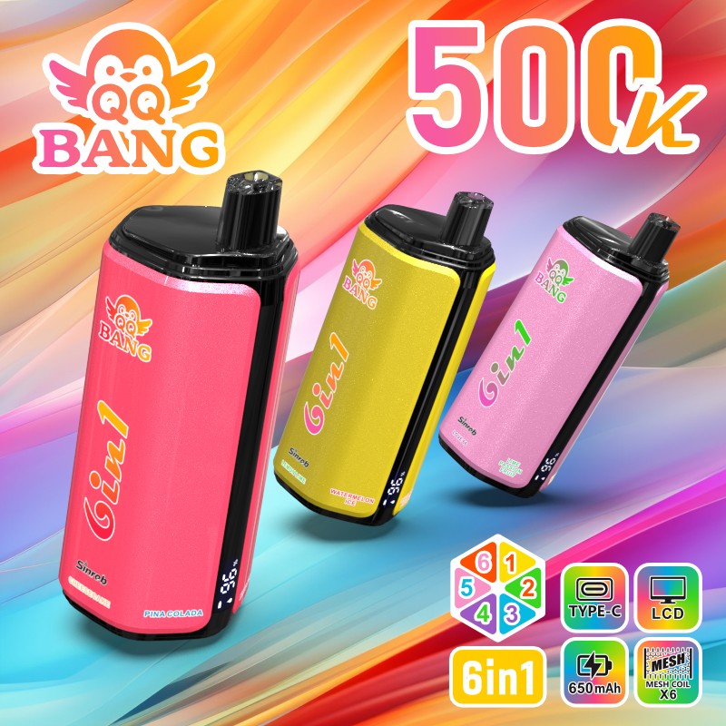 2026 Newest 6in1 EU Warehouse QQbang 500000 500k Puffs Disposable Vape Electronic Cigarette Wholesale bangking bang 500k Ecigs