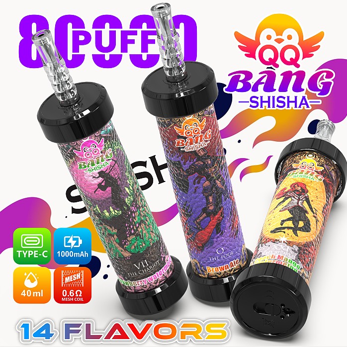 QQBang shisha 80K Puffs Disposable Vape pen Wholesale Vaper QQ Bang king blaze ecigs