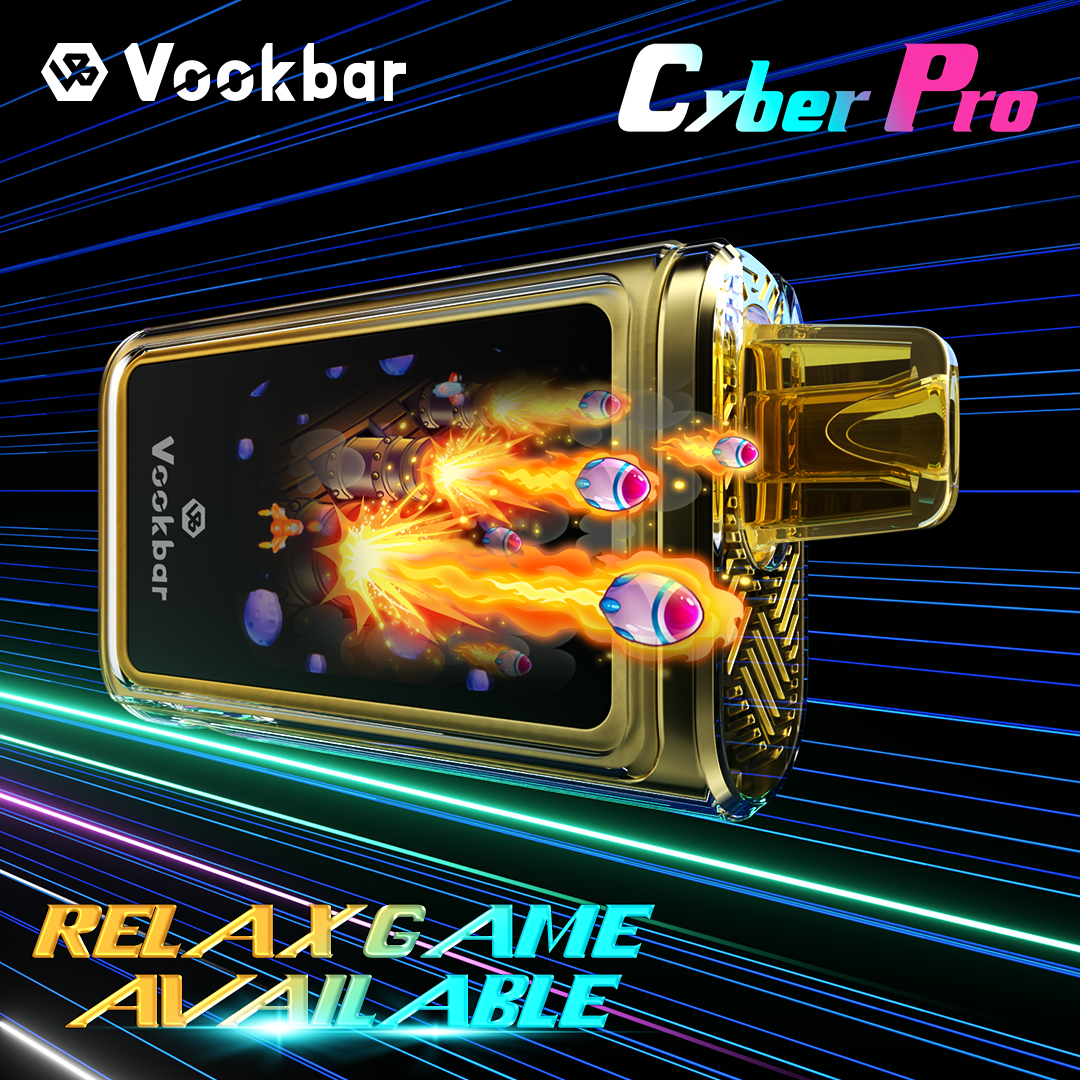  Vookbar Cyber PRO 30000 Puffs Vape 30KDual Mesh Coil Bluetooth Touch Display Screen E-Cig Fruit Flavor 0%/2%3%/5% Vape Pen