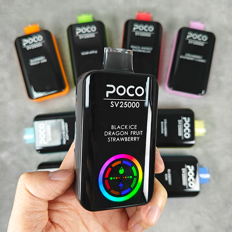 EU Warehouse Poco Sv 25000 25K Puffs Digital Screen Disposable Vape Wholesale E Cigarette