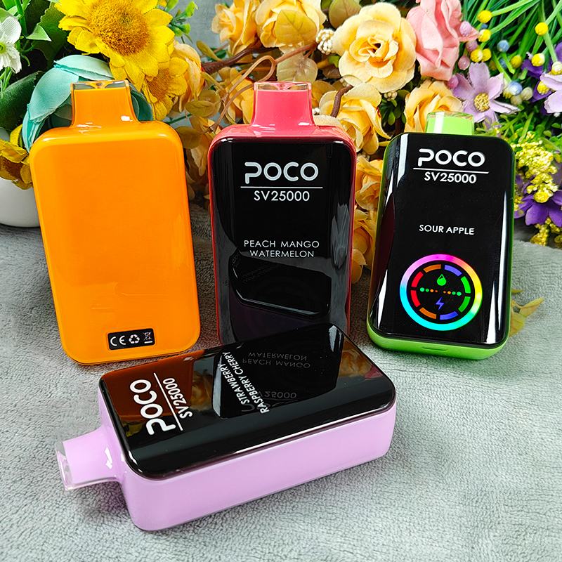 EU Warehouse Poco Sv 25000 25K Puffs Digital Screen Disposable Vape Wholesale E Cigarette