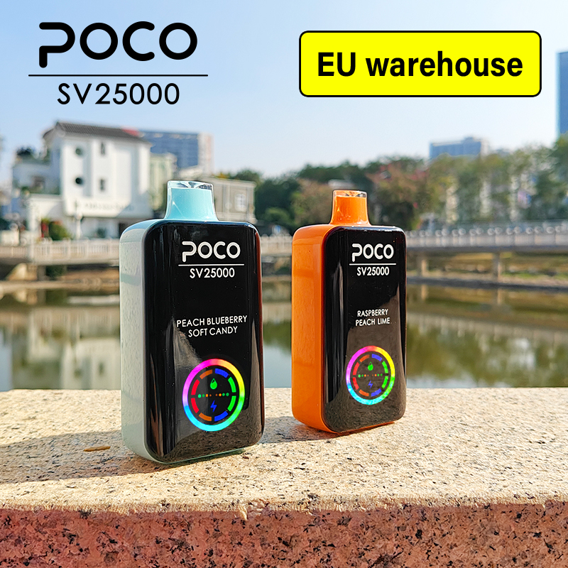 EU Warehouse Poco Sv 25000 25K Puffs Digital Screen Disposable Vape Wholesale E Cigarette