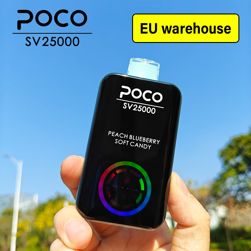 EU Warehouse Poco Sv 25000 25K Puffs Digital Screen Disposable Vape Wholesale E Cigarette