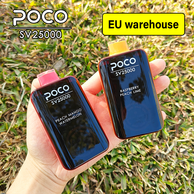 EU Warehouse Poco Sv 25000 25K Puffs Digital Screen Disposable Vape Wholesale E Cigarette