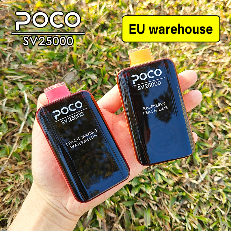 EU Warehouse Poco Sv 25000 25K Puffs Digital Screen Disposable Vape Wholesale E Cigarette