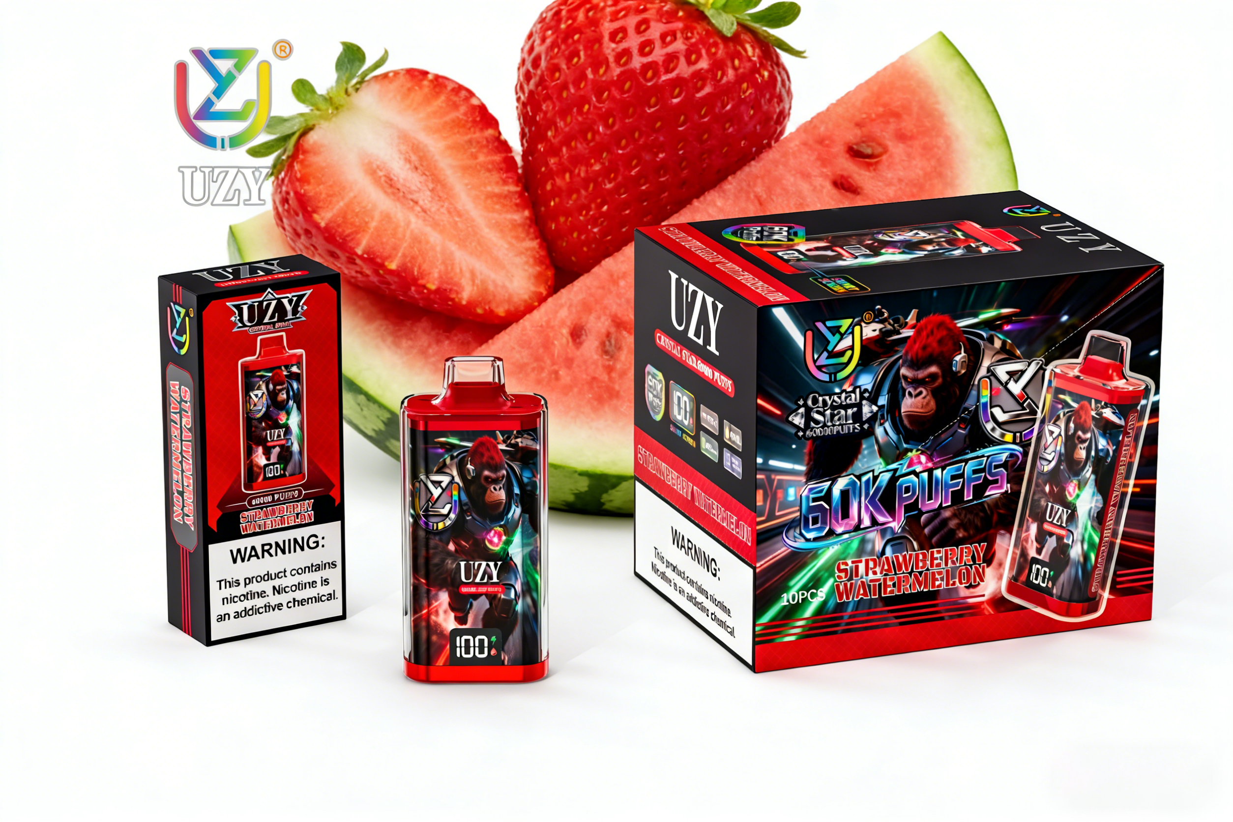 Uzy Crystal Star 60000 Puff Vape Vapes Vaporizer Disposable Vape for Travel Wholesale I Vape Rechargeable Vape Pen Vape Factory Ecloudvaping Euwarehouse