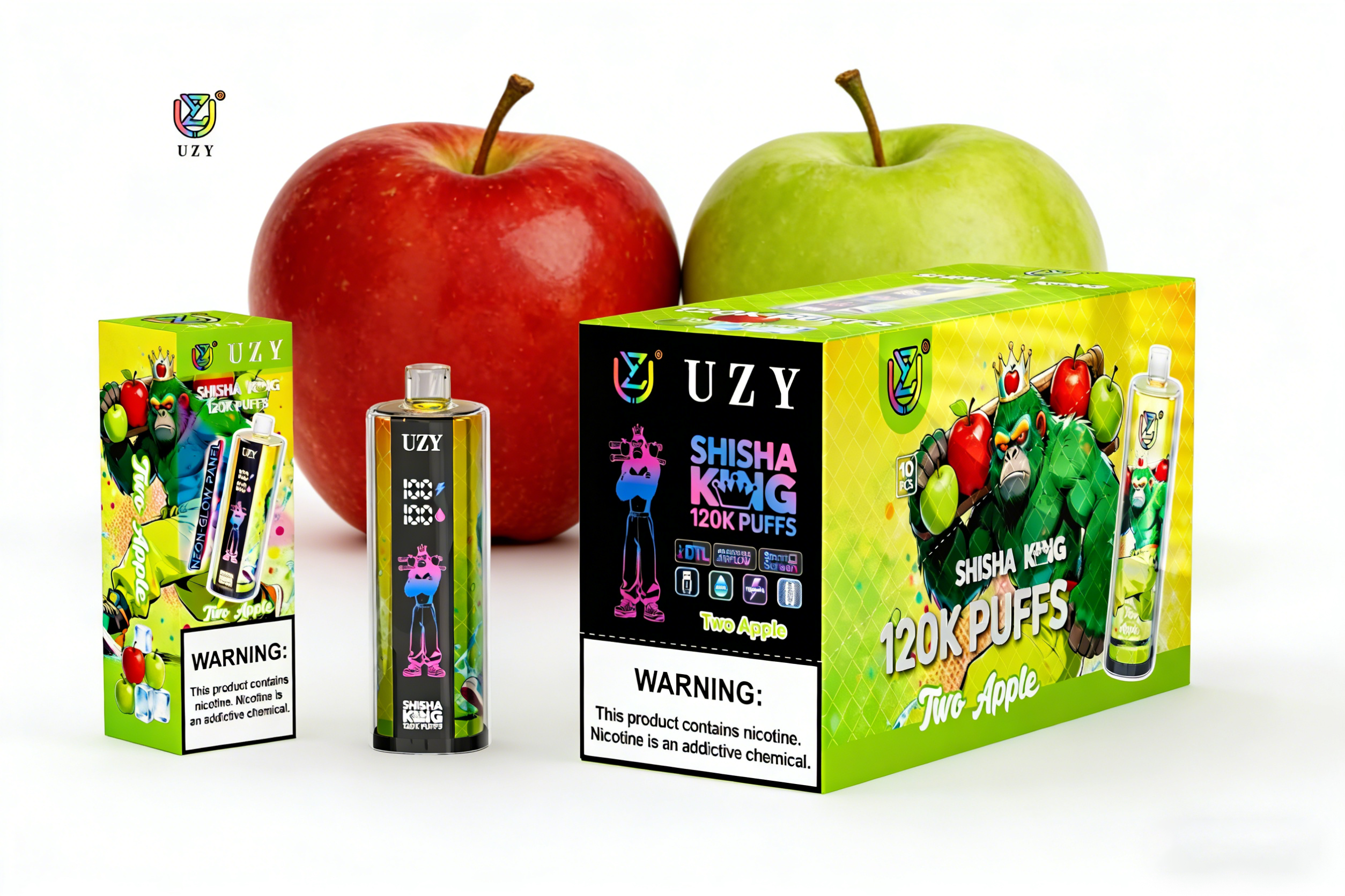 Uzy Vapers 120K 120000 Puffs EU Warehouse Disposable Shisha Hookah King100K 150K Fruit Flavors Distributor Mini E Cigarette