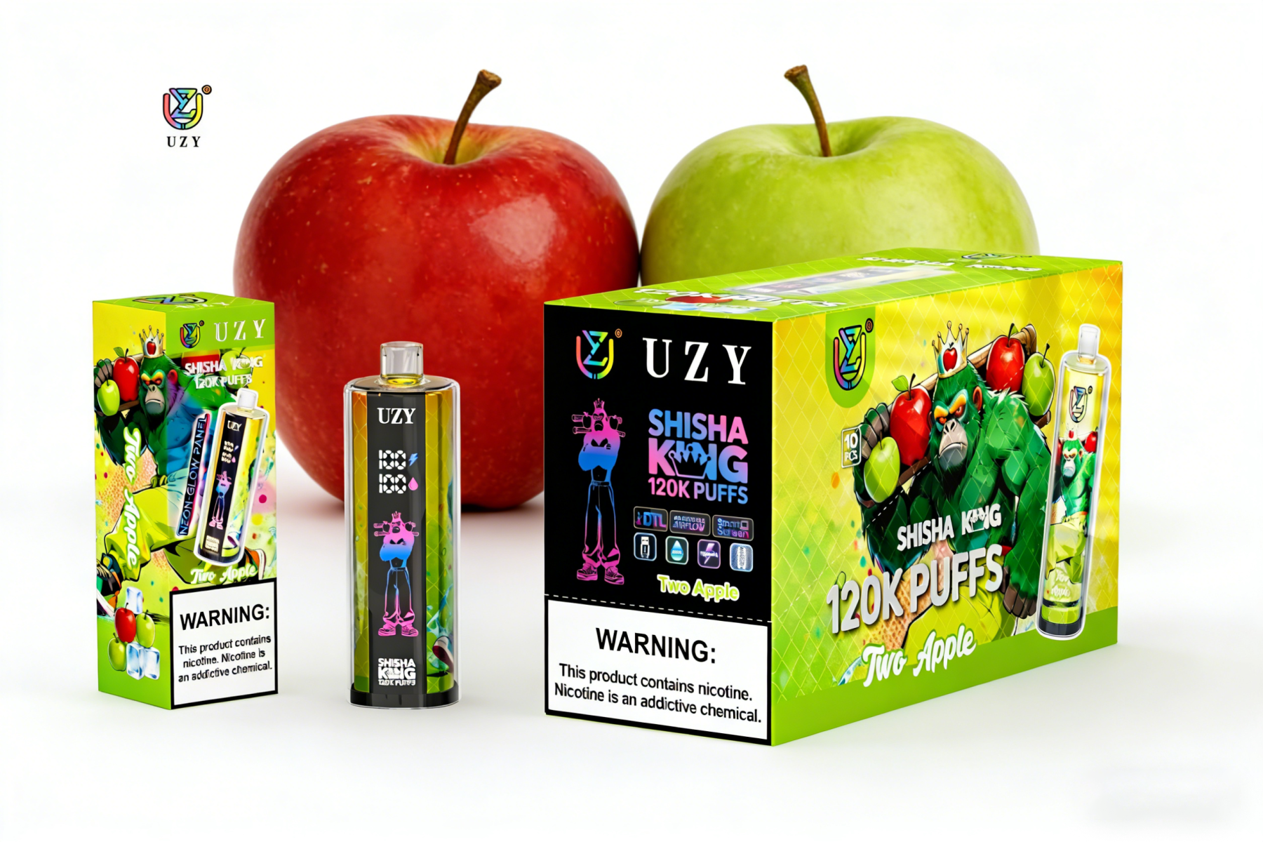 Uzy Vapers 120K 120000 Puffs EU Warehouse Disposable Shisha Hookah King100K 150K Fruit Flavors Distributor Mini E Cigarette