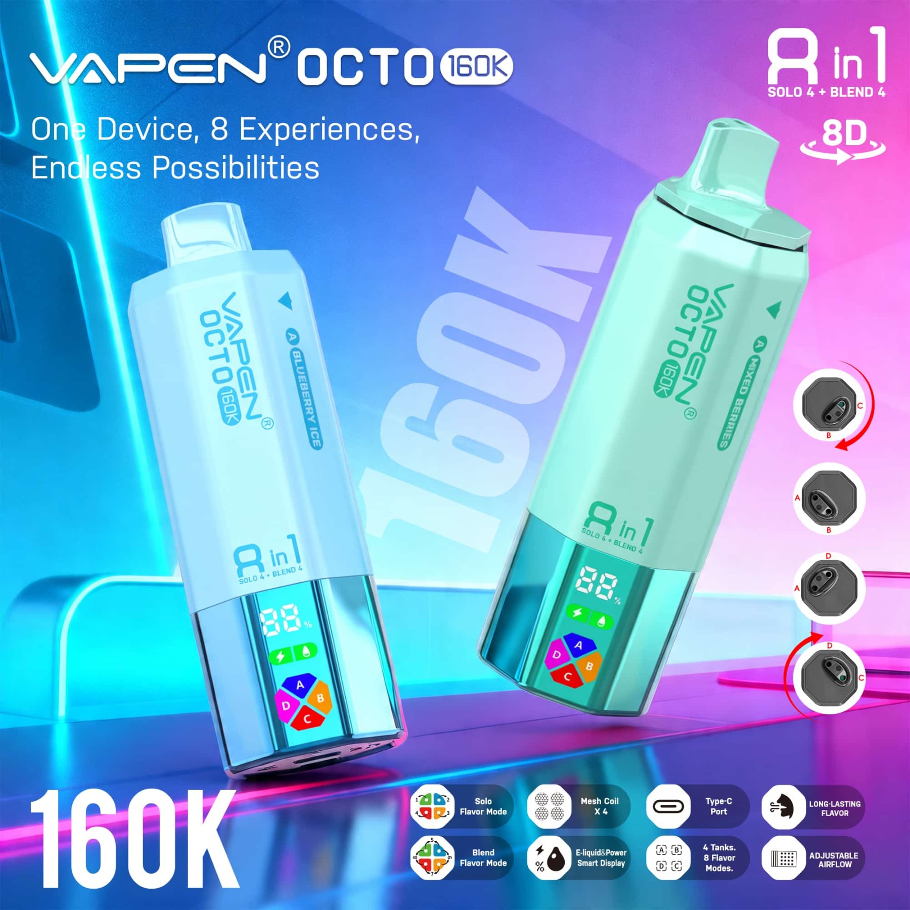 VAPEN OCTO 160K 8IN1 160000 PUFFS Disposable Vape