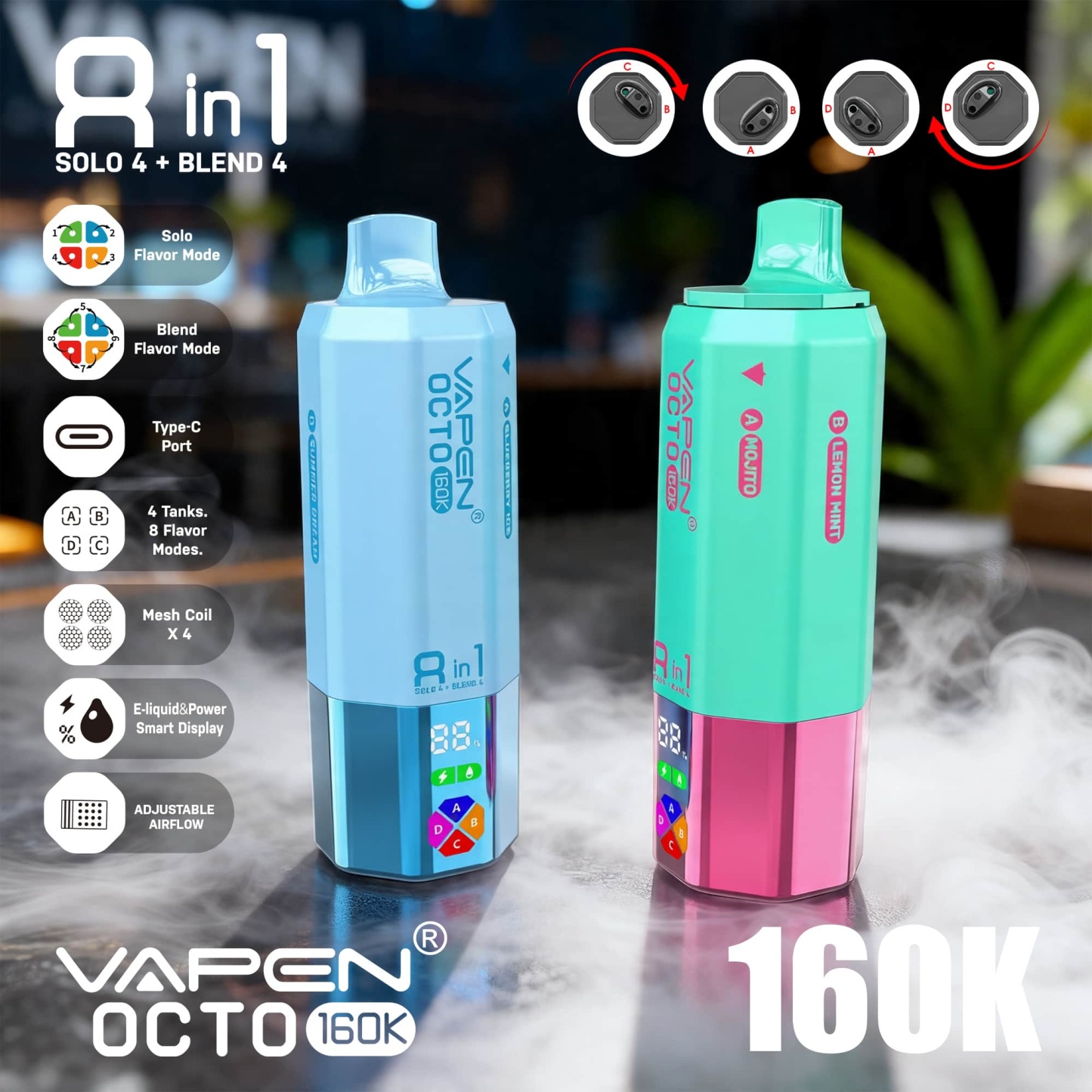 VAPEN OCTO 160K 8IN1 160000 PUFFS Disposable Vape
