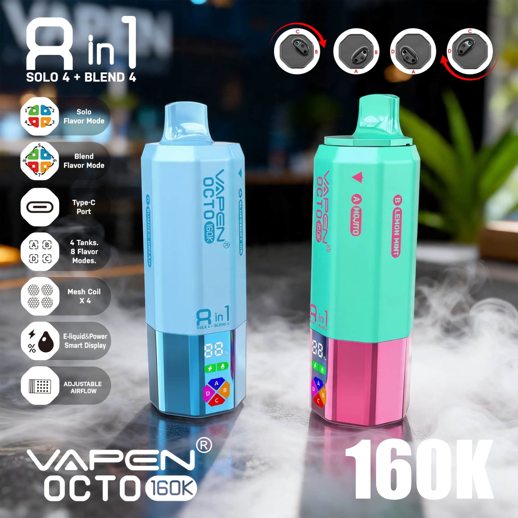 VAPEN OCTO 160K 8IN1 160000 PUFFS Disposable Vape