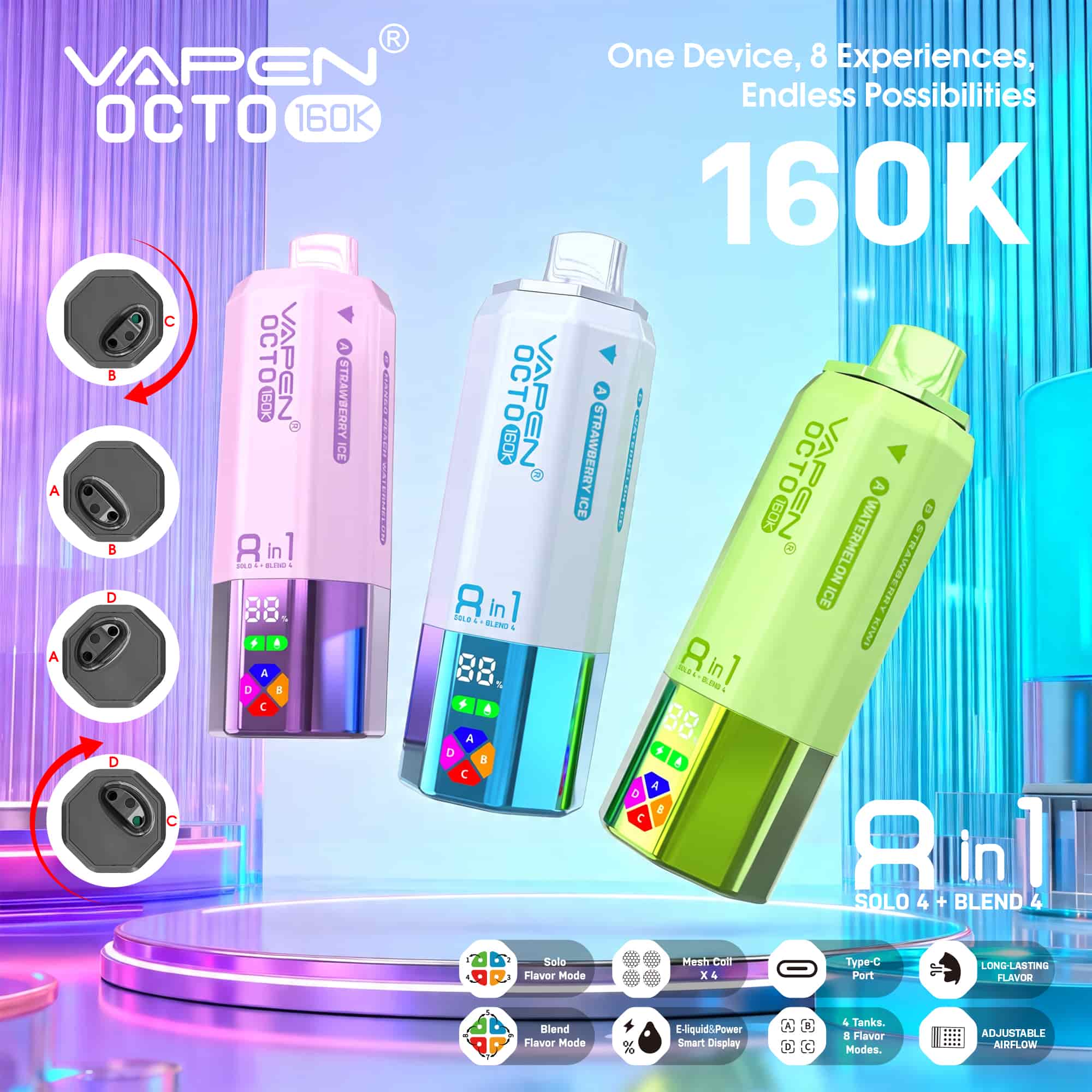 VAPEN OCTO 160K 8IN1 160000 PUFFS Disposable Vape