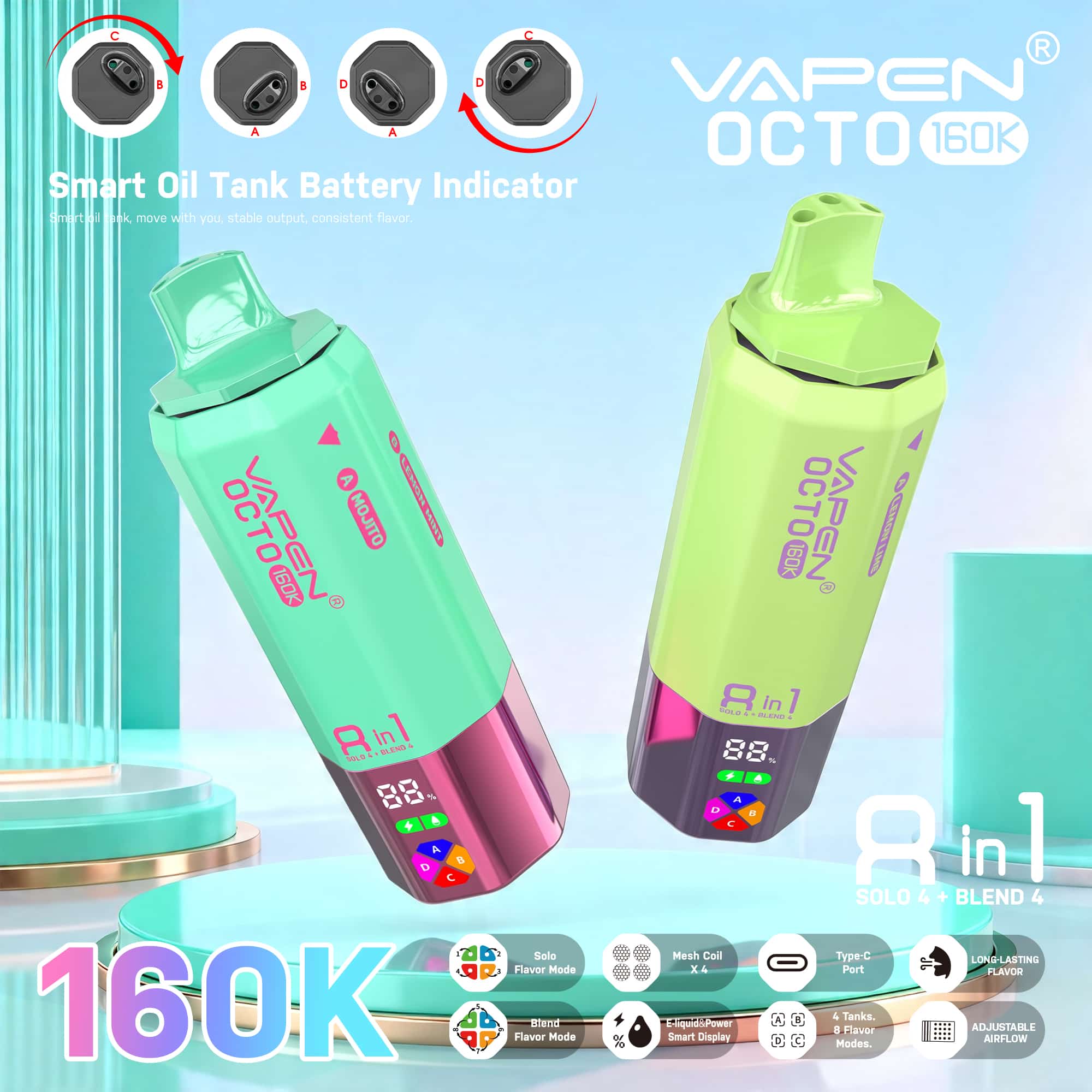 VAPEN OCTO 160K 8IN1 160000 PUFFS Disposable Vape