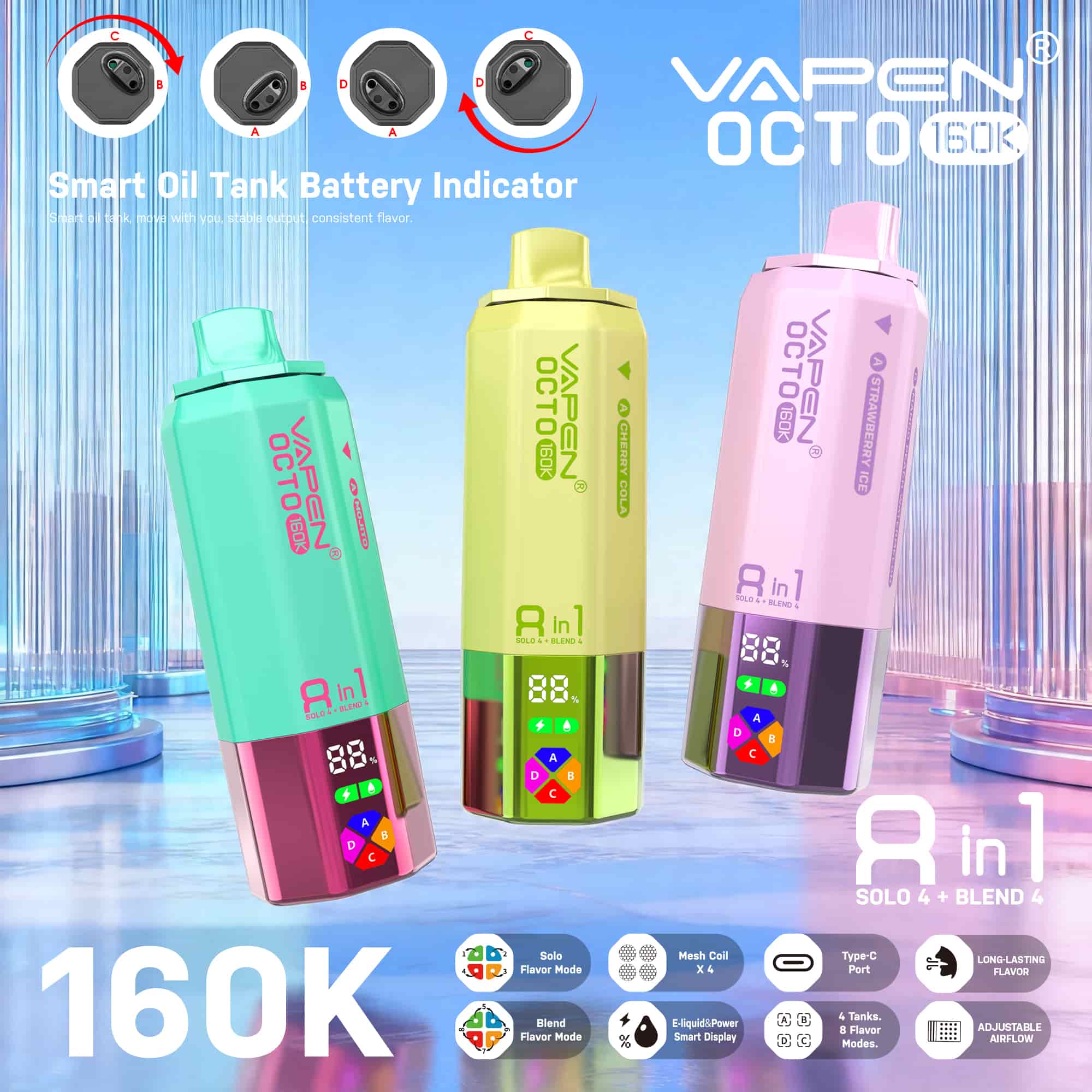 VAPEN OCTO 160K 8IN1 160000 PUFFS Disposable Vape